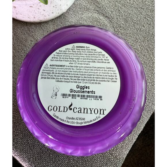 Gold Canyon Candles Med 16oz Giggles Highly Scented Candle Hard to Find - Picture 2 of 2